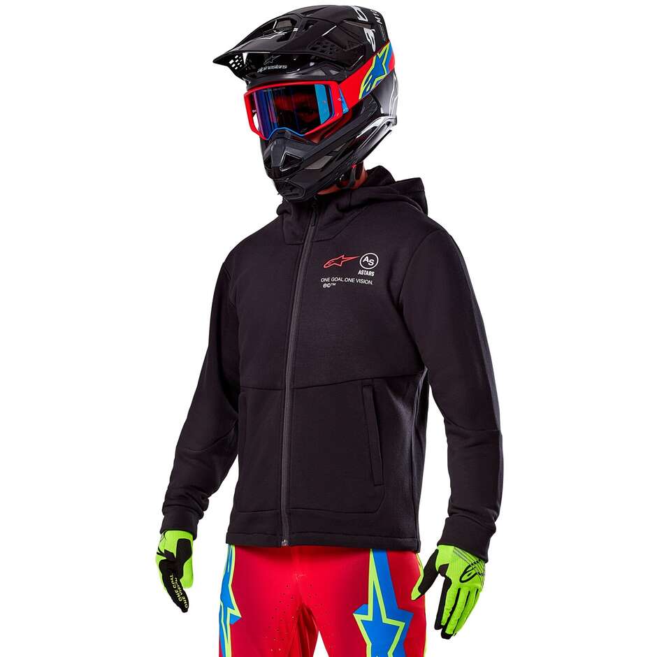 Felpa Moto Cross Enduro Alpinestars RACER MX FLEECE Nero